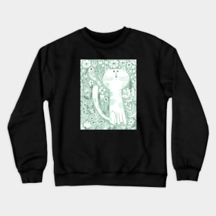 Cat and Bird Crewneck Sweatshirt